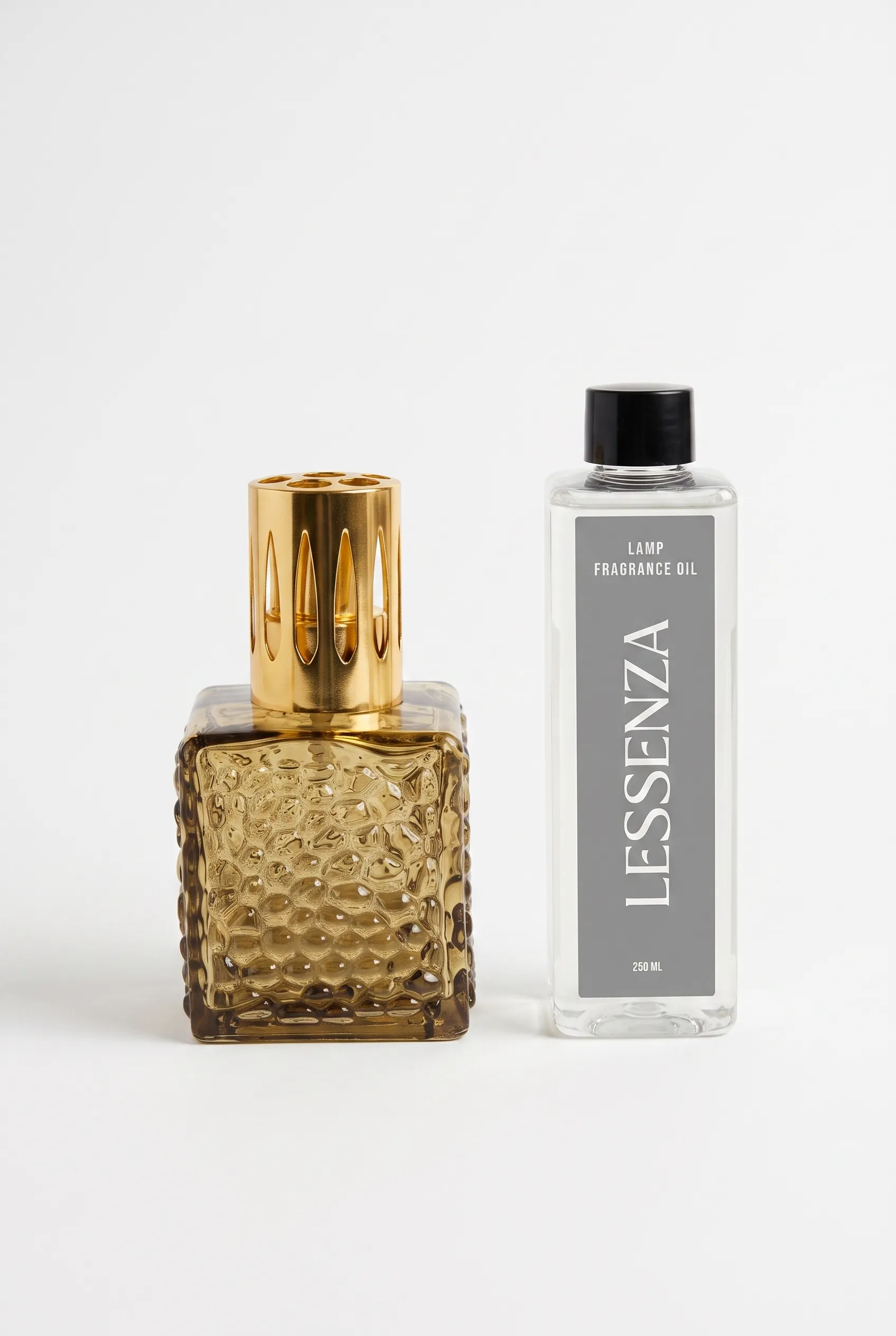 Droplet Amber/Golden Fragrance Lamp Gift Set with Golden Amber
