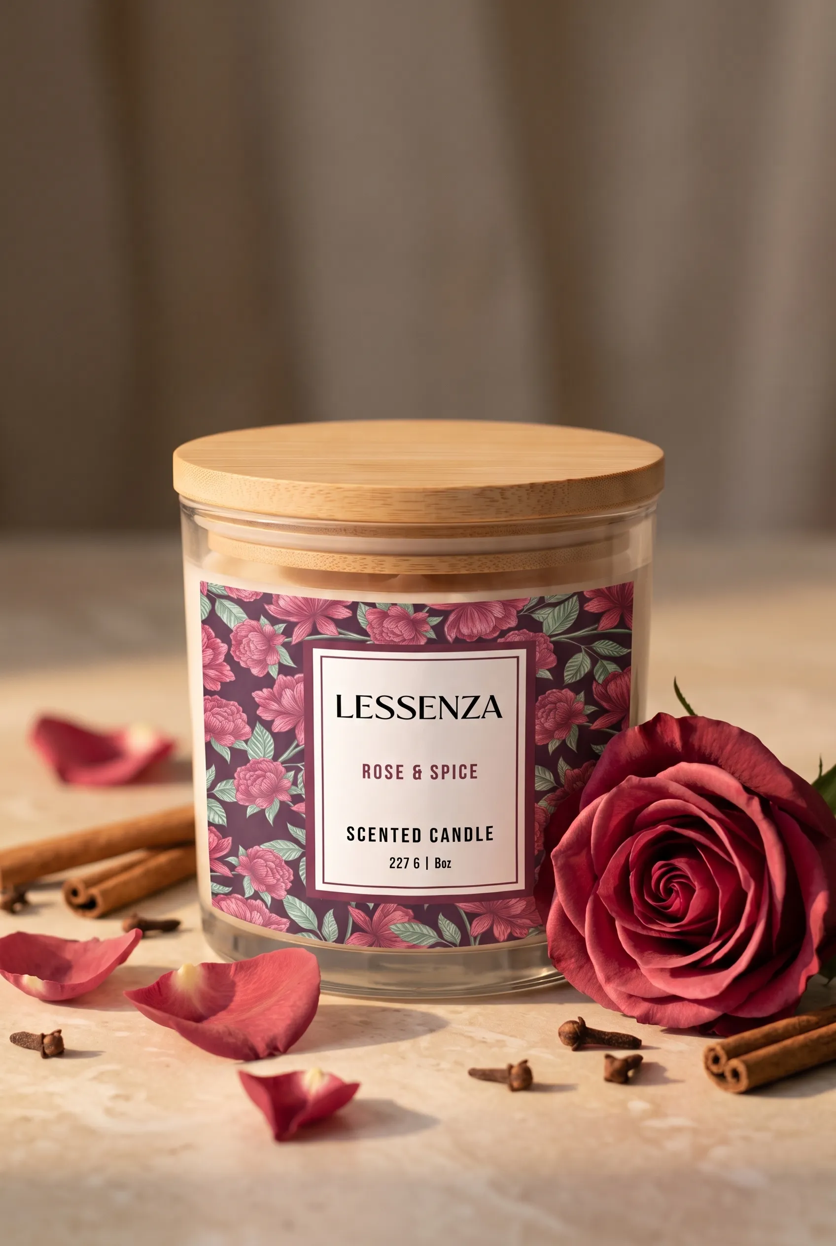 Rose & Spice Scented Candle
